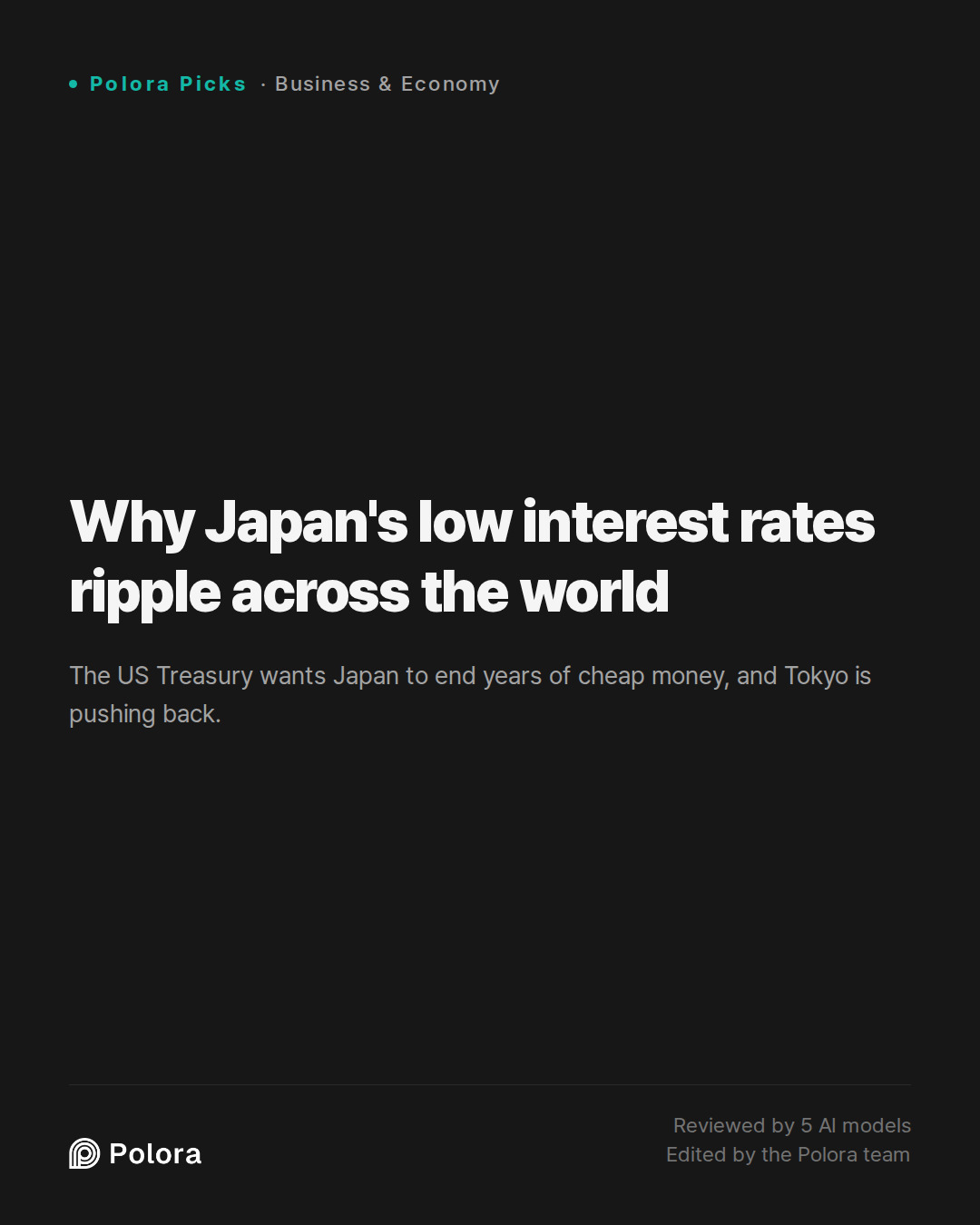 Why Japan's low interest rates ripple across the world
