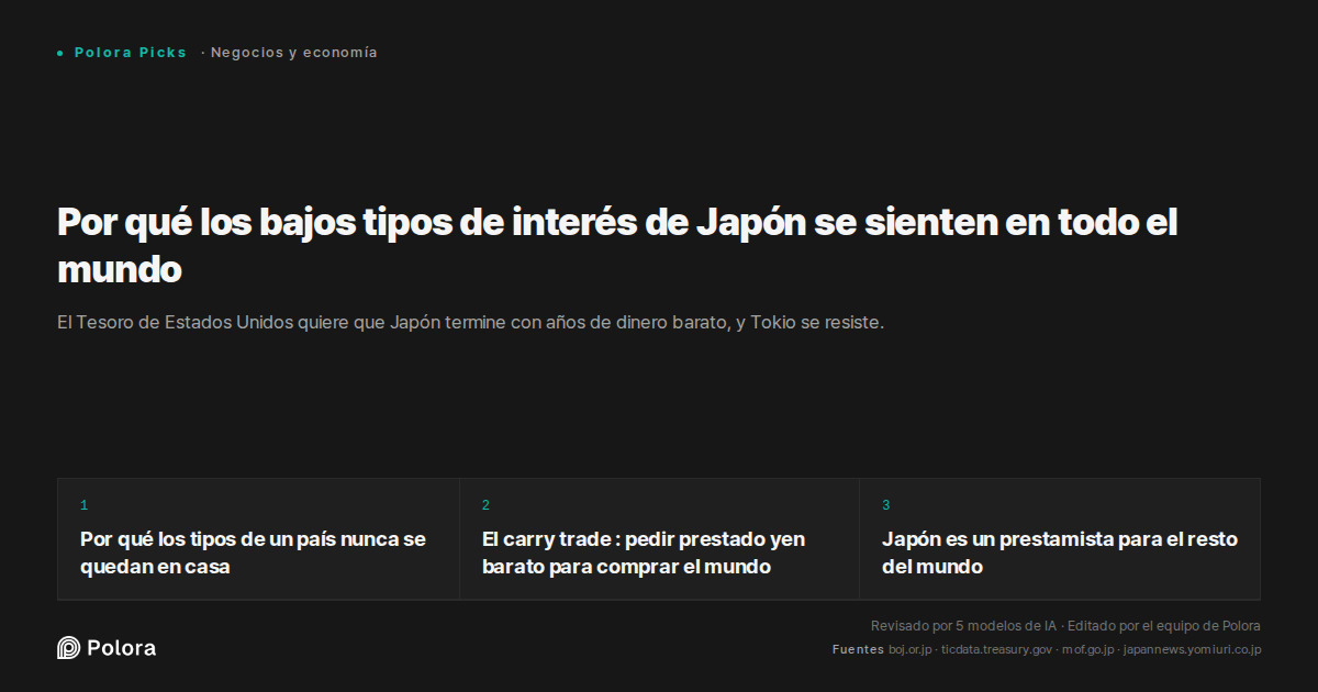 Por qué los bajos tipos de interés de Japón se sienten en todo el mundo
