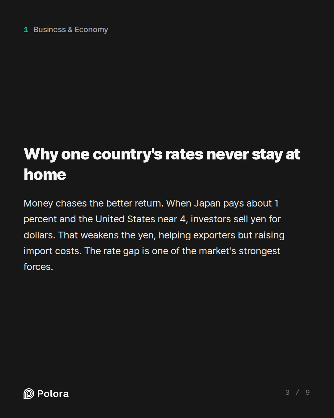 Why one country's rates never stay at home
