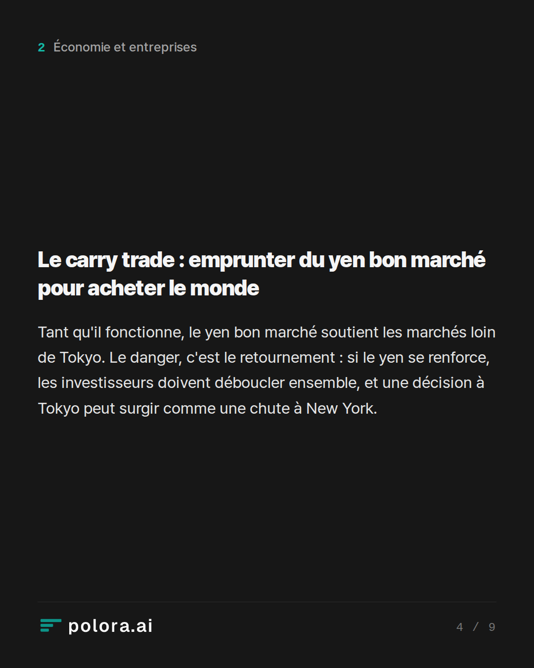 Le carry trade : emprunter du yen bon marché pour acheter le monde