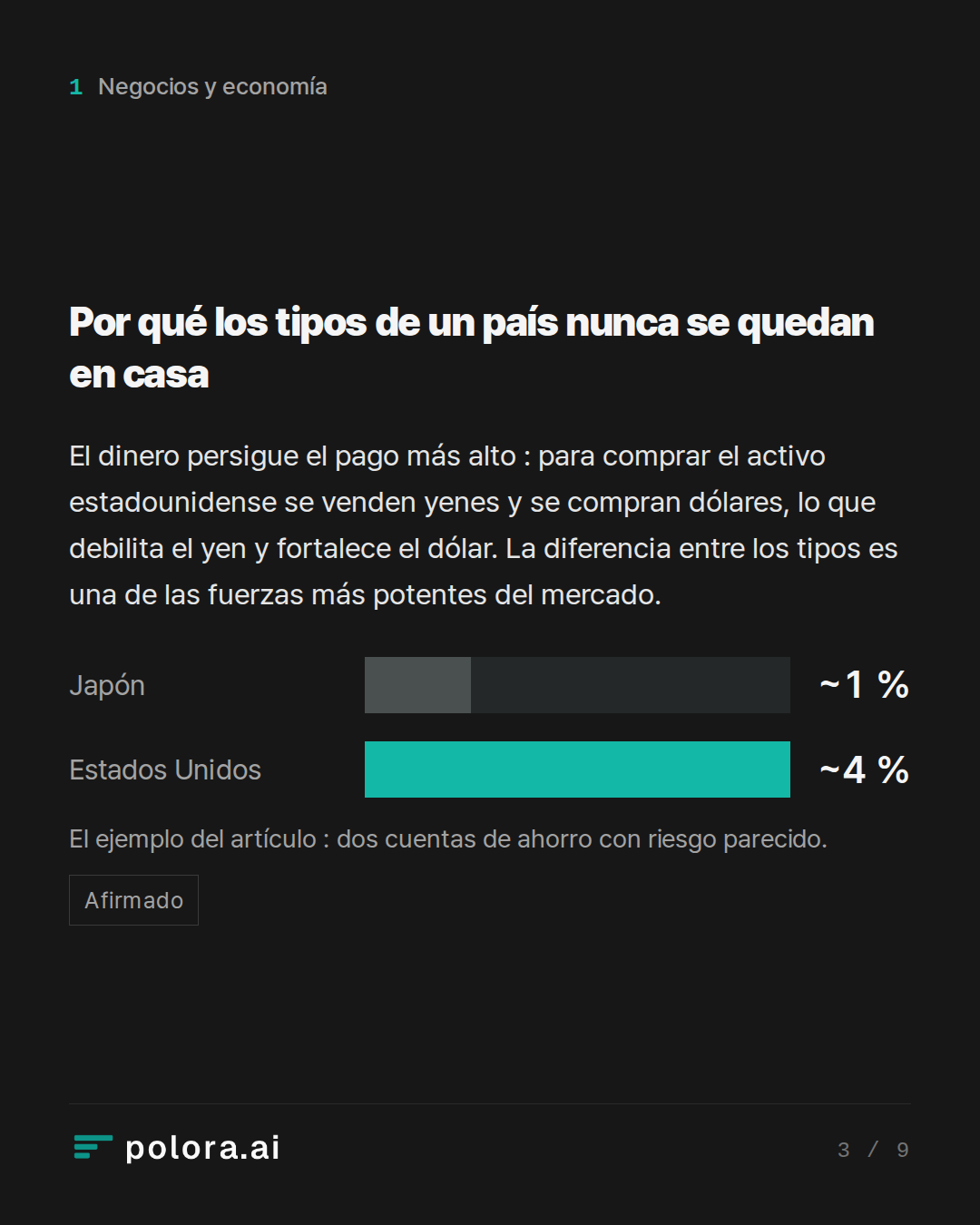 Por qué los tipos de un país nunca se quedan en casa · El ejemplo del artículo : dos cuentas de ahorro con riesgo parecido.