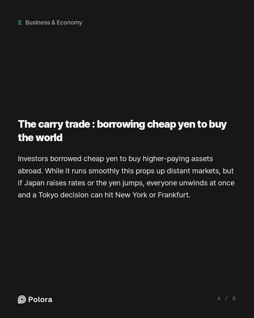 The carry trade : borrowing cheap yen to buy the world