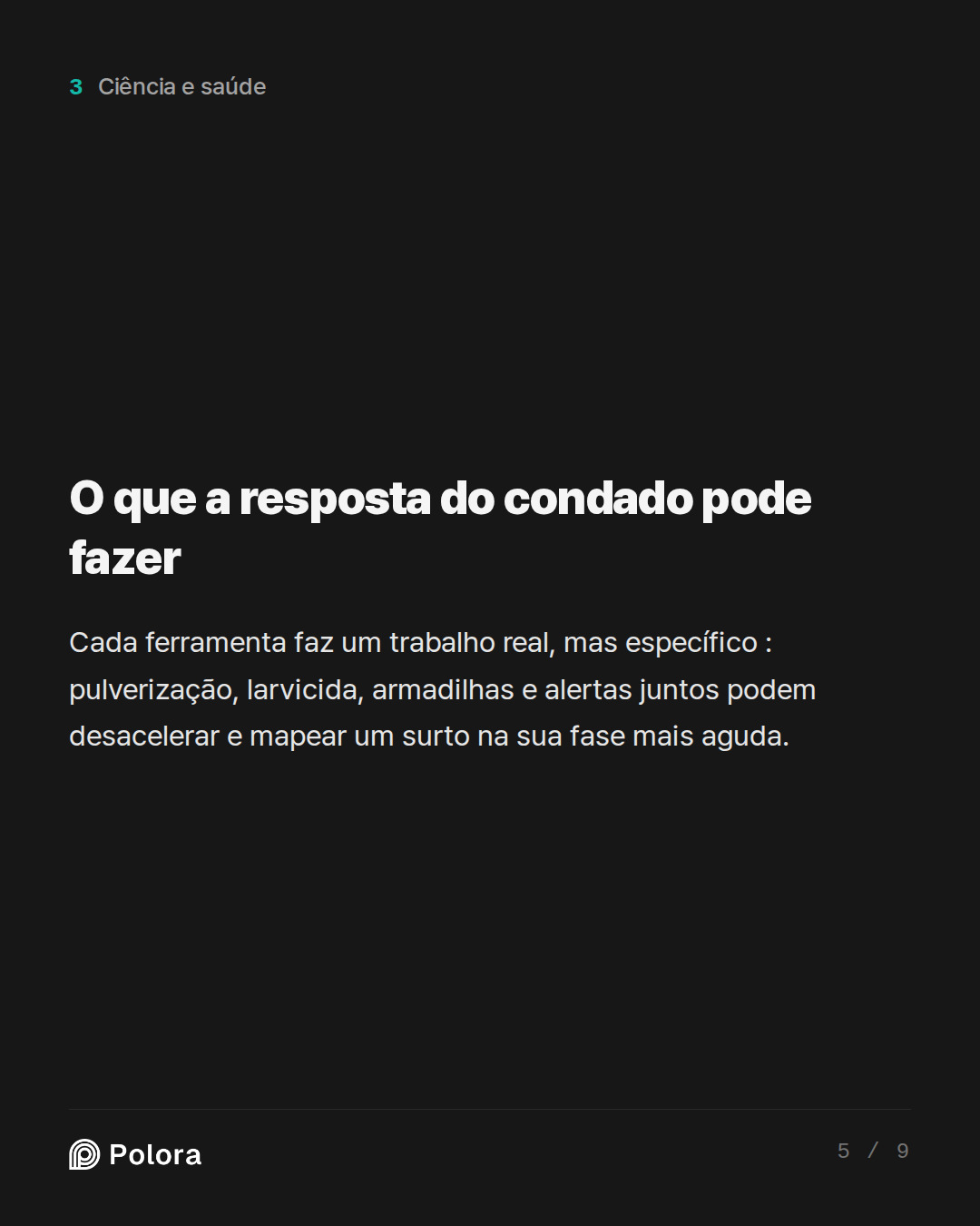 O que a resposta do condado pode fazer