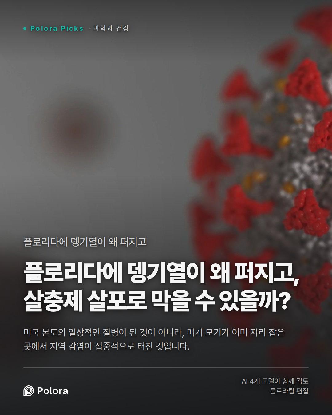 플로리다에 뎅기열이 왜 퍼지고, 살충제 살포로 막을 수 있을까?