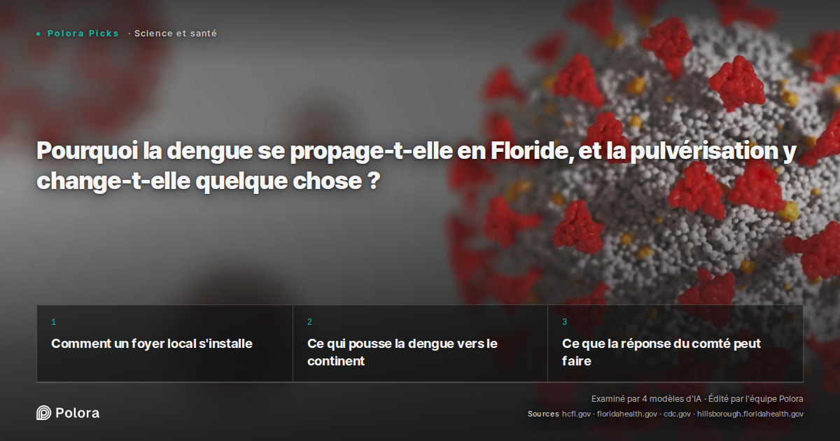 Pourquoi la dengue se propage-t-elle en Floride, et la pulvérisation y change-t-elle quelque chose ?