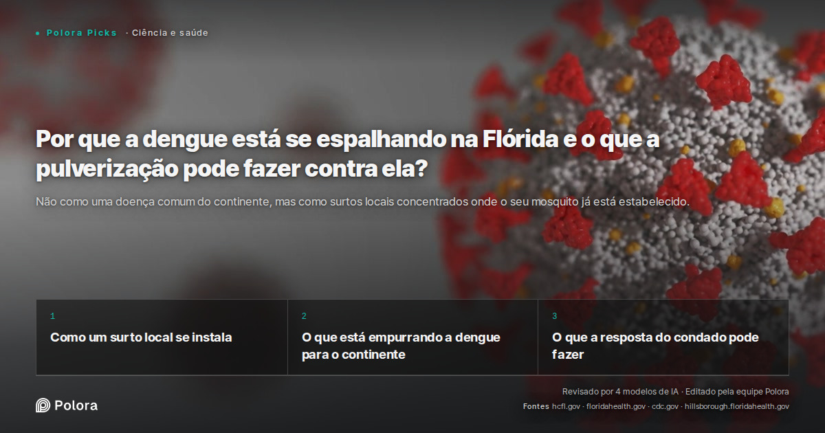 Por que a dengue está se espalhando na Flórida e o que a pulverização pode fazer contra ela?