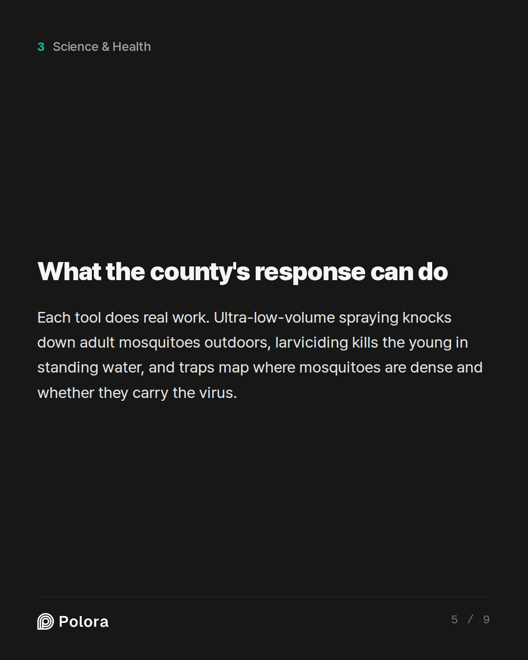 What the county's response can do