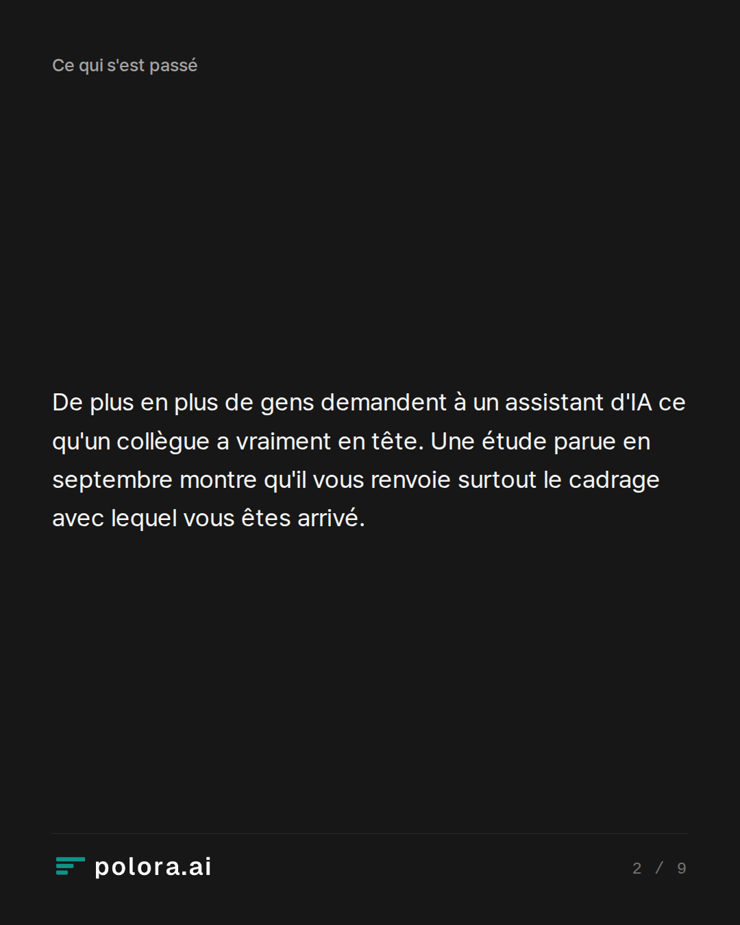 De plus en plus de gens demandent à un assistant d'IA ce qu'un collègue a vraiment en tête. Une étude parue en septembre montre qu'il vous renvoie surtout le cadrage avec lequel vous êtes arrivé.