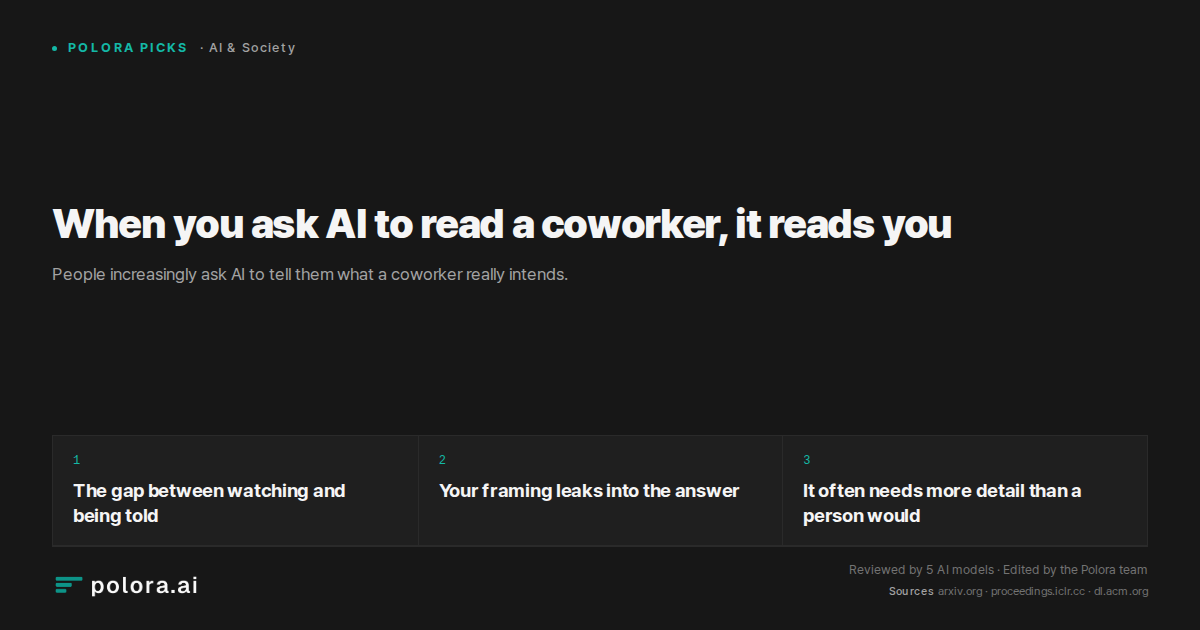 When you ask AI to read a coworker, it reads you