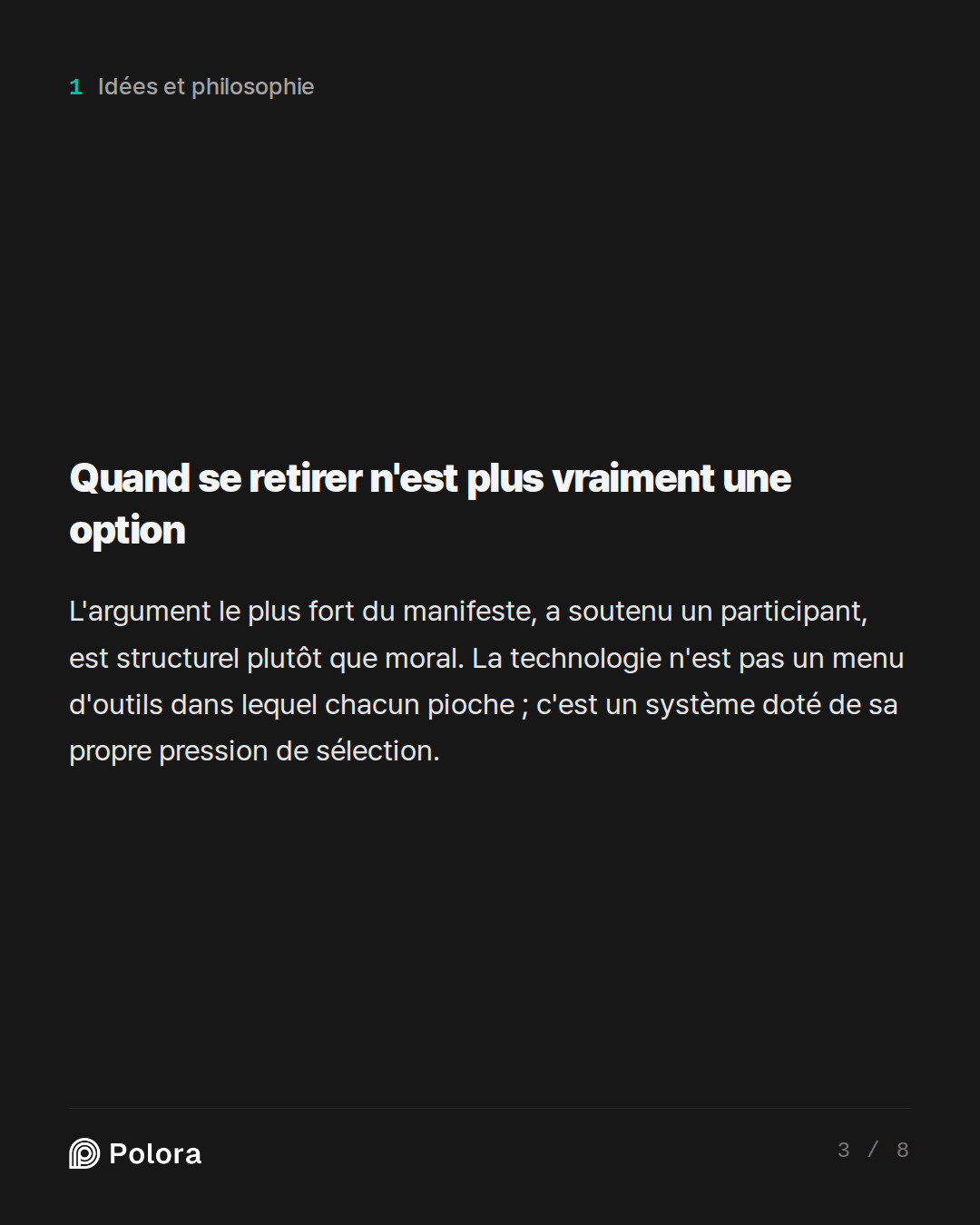Quand se retirer n'est plus vraiment une option