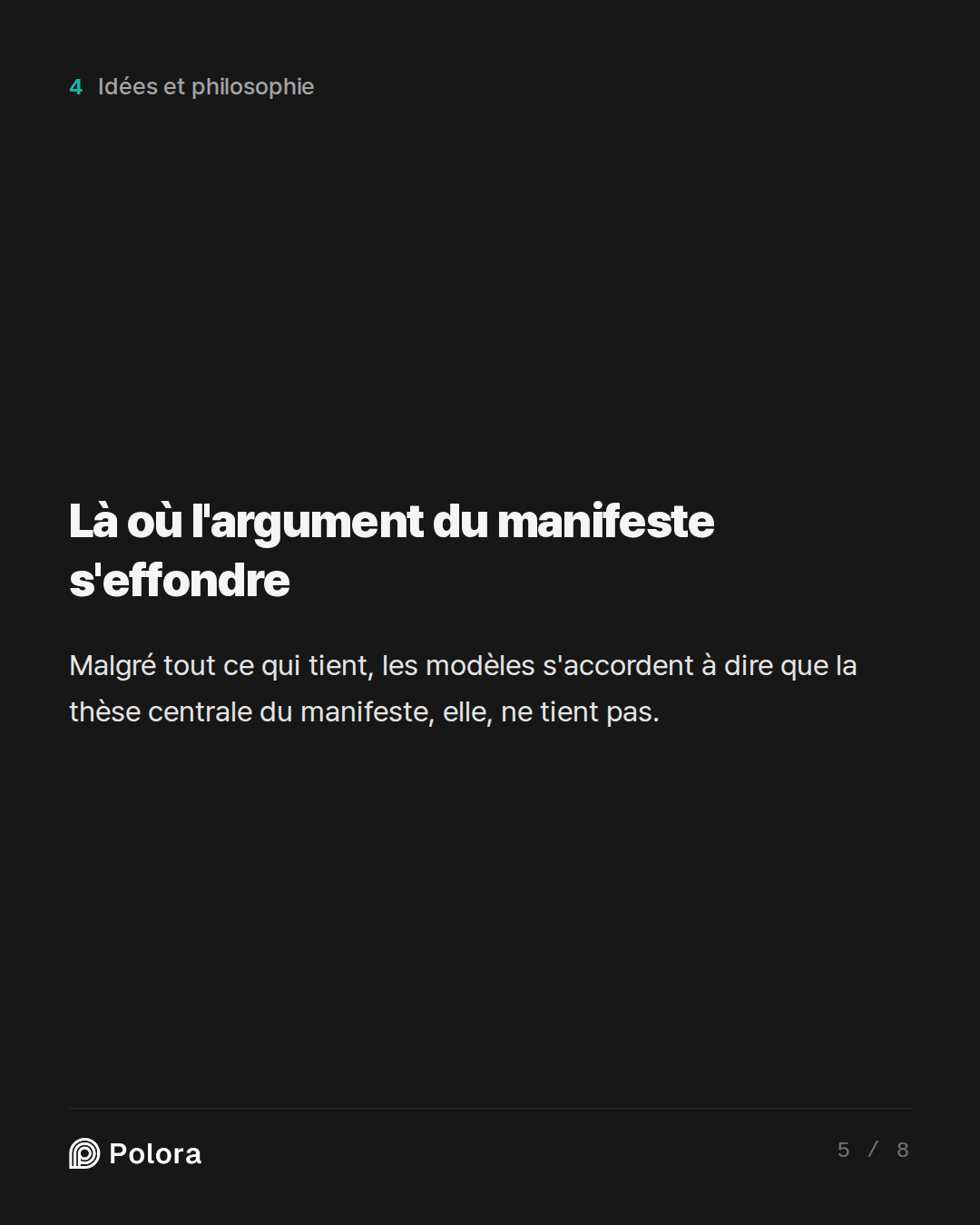 Là où l'argument du manifeste s'effondre