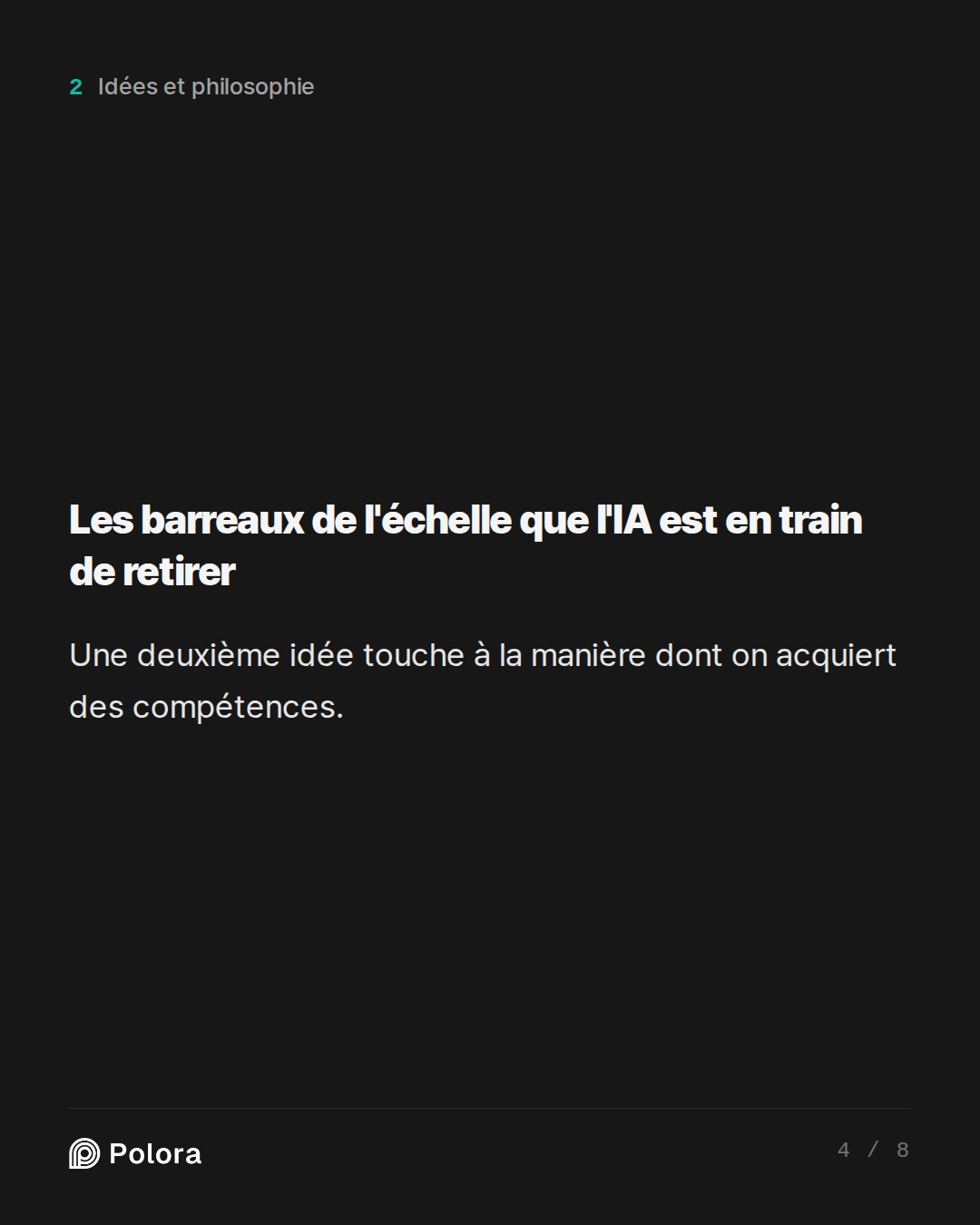 Les barreaux de l'échelle que l'IA est en train de retirer