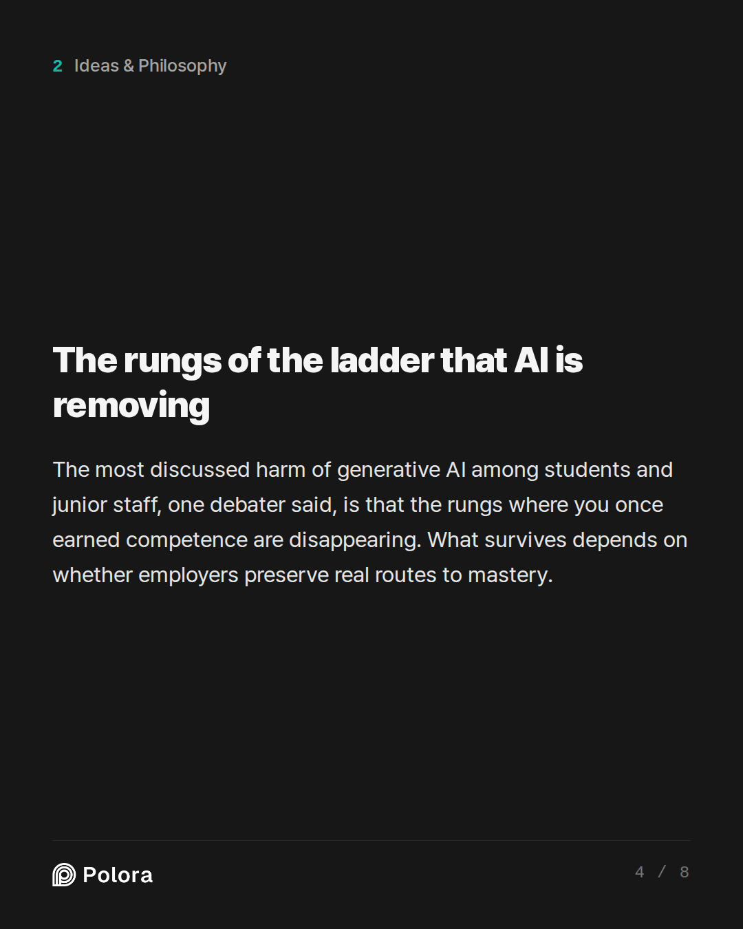 The rungs of the ladder that AI is removing