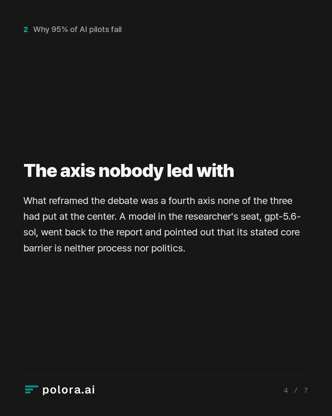 The axis nobody led with