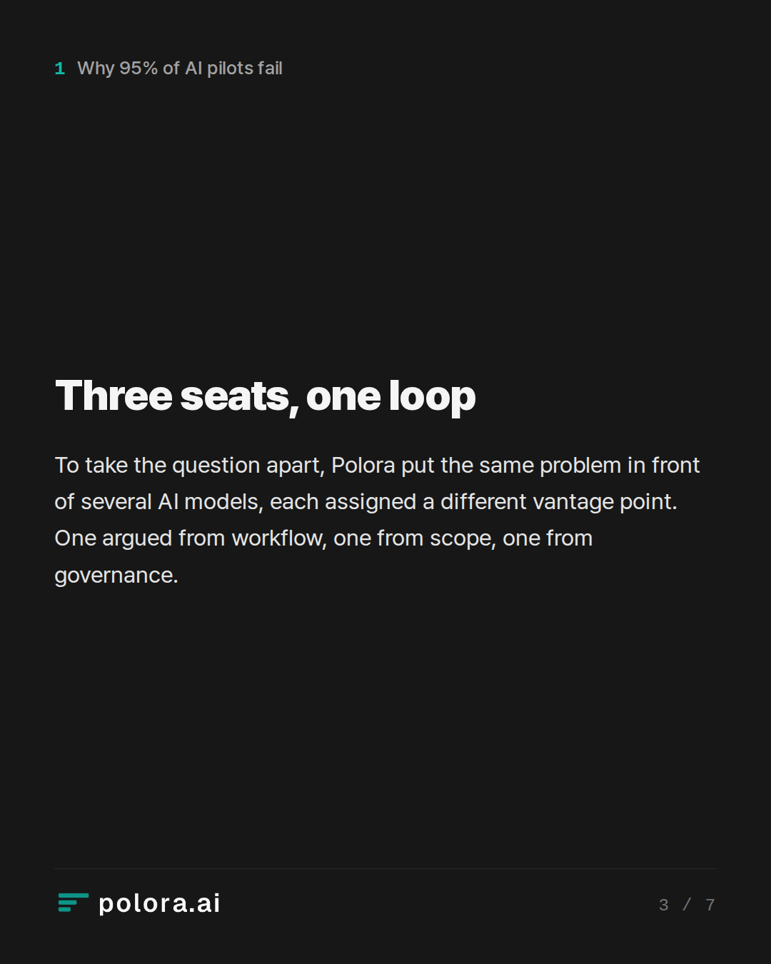Three seats, one loop