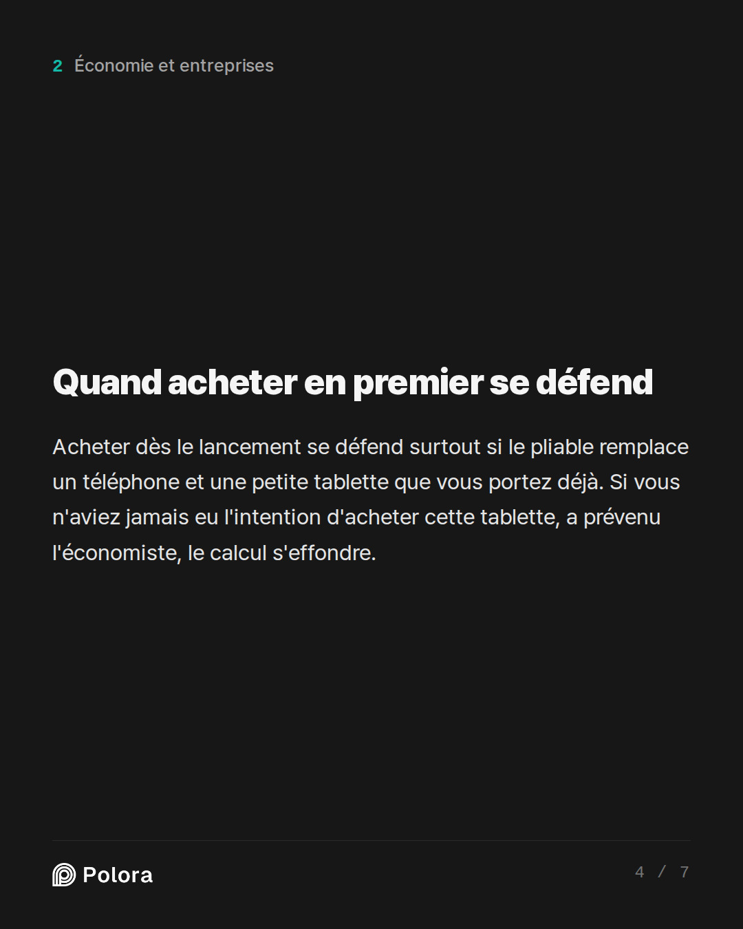 Quand acheter en premier se défend