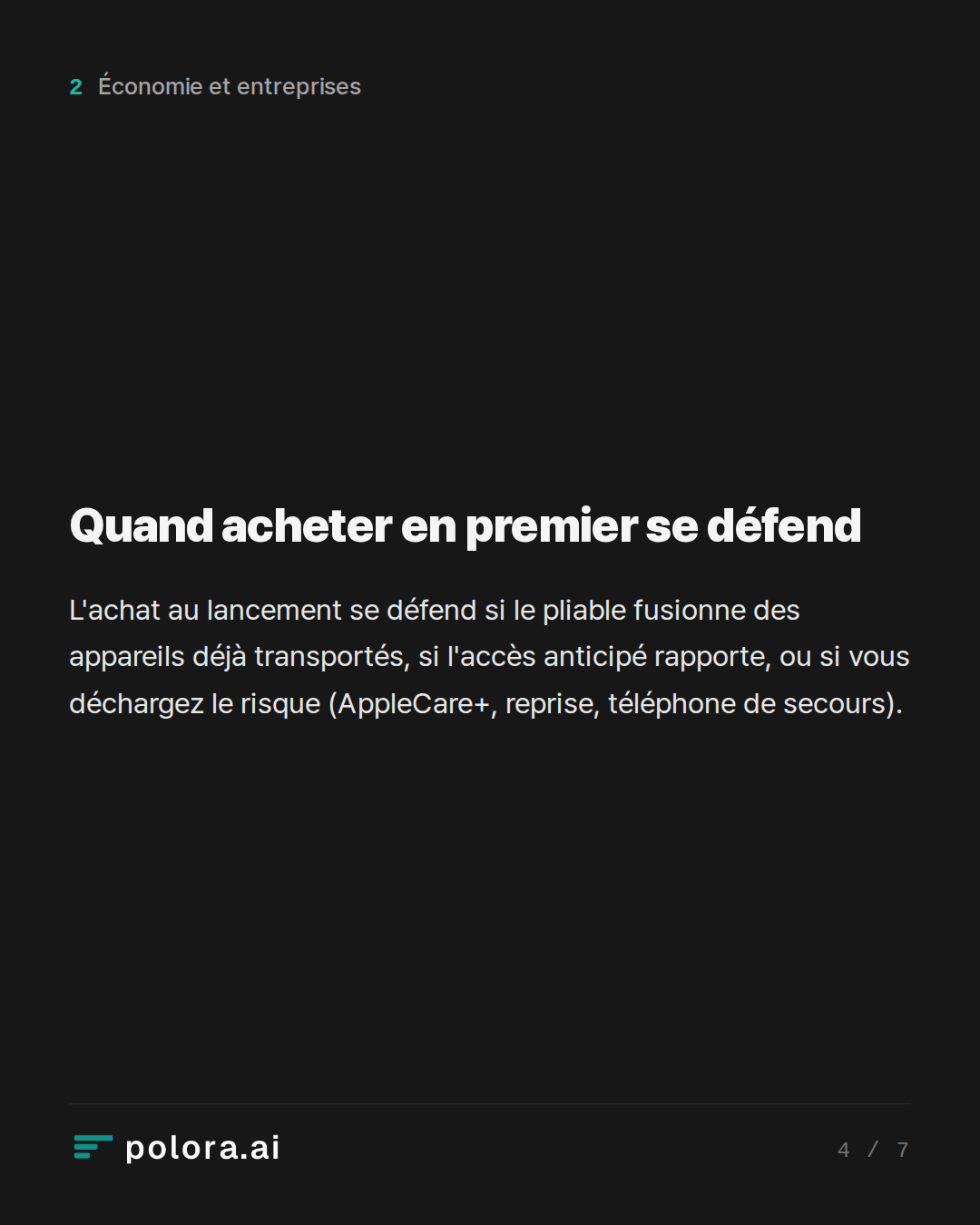 Quand acheter en premier se défend