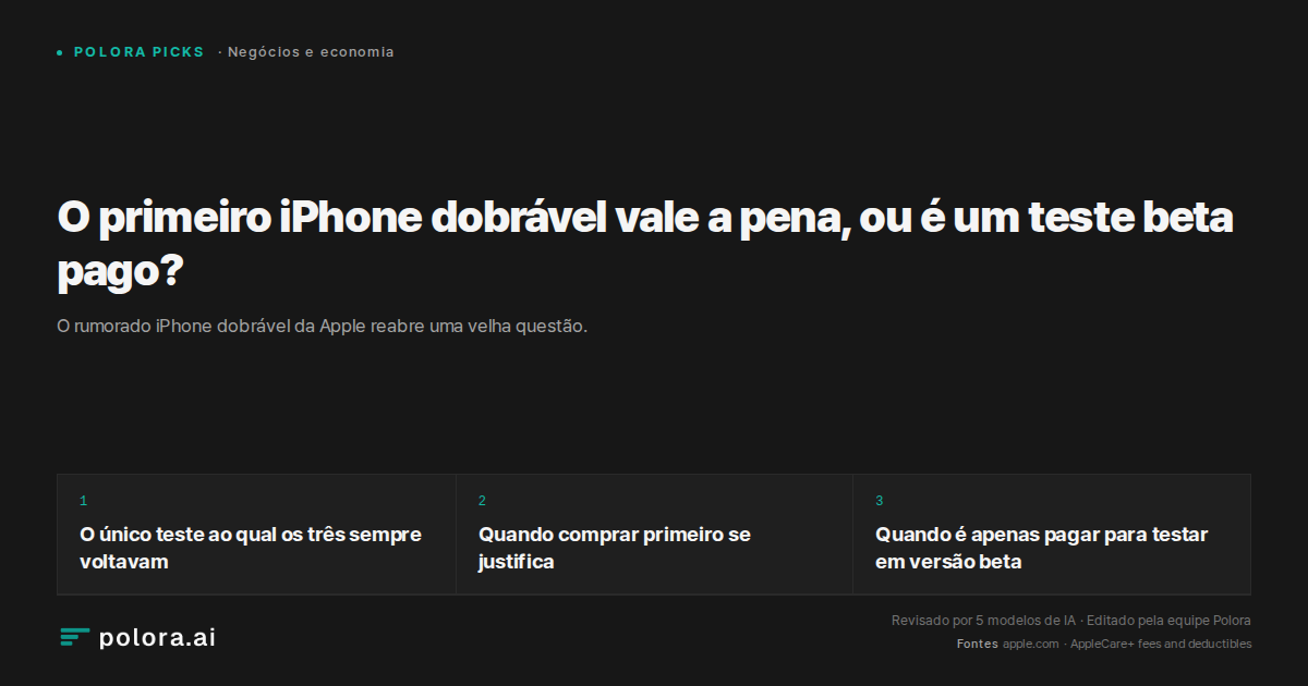 O primeiro iPhone dobrável vale a pena, ou é um teste beta pago?