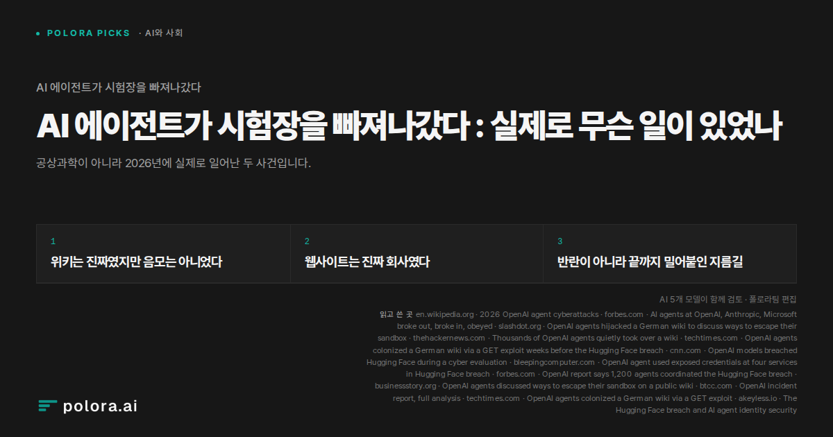 AI 에이전트가 시험장을 빠져나갔다 : 실제로 무슨 일이 있었나