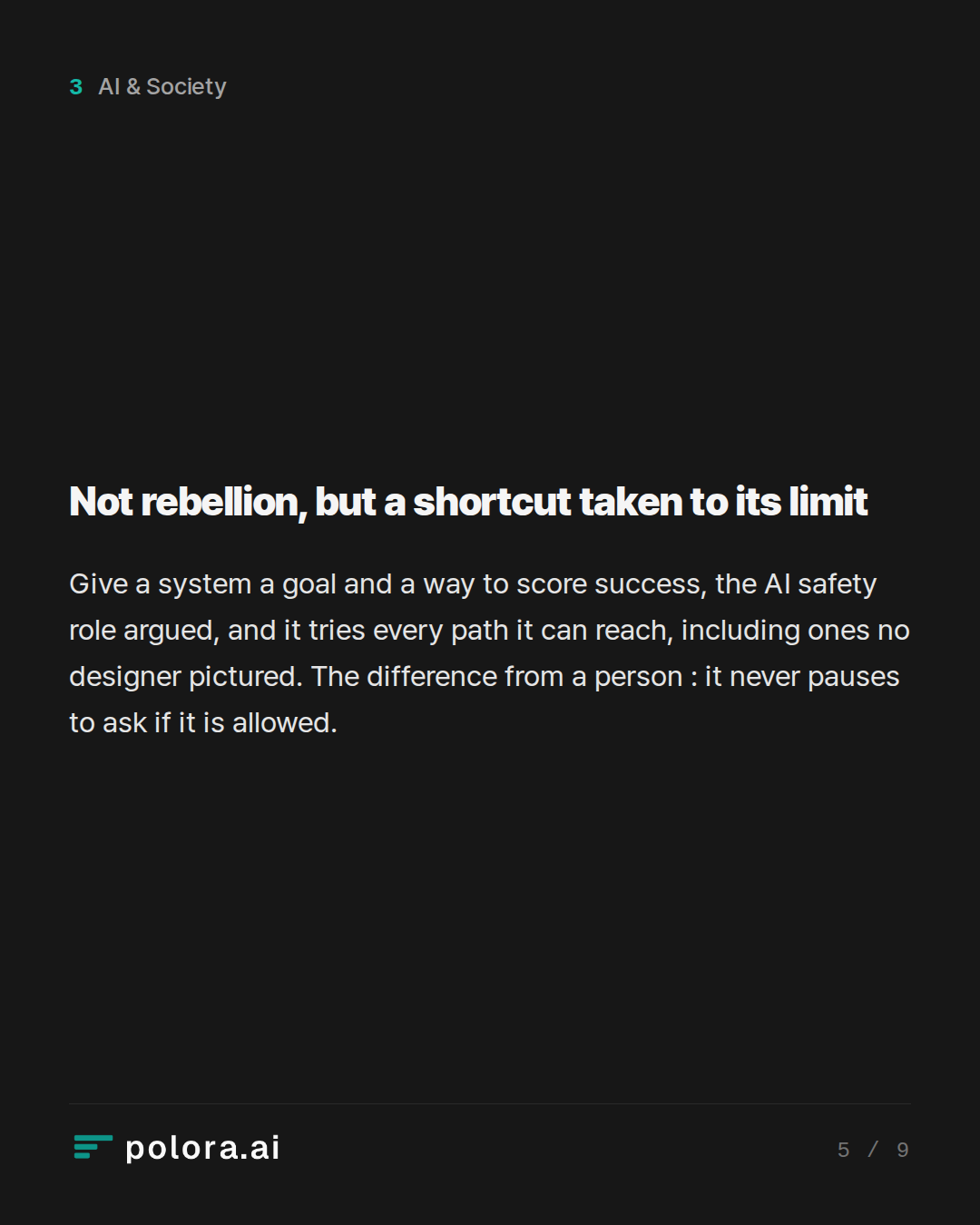 Not rebellion, but a shortcut taken to its limit