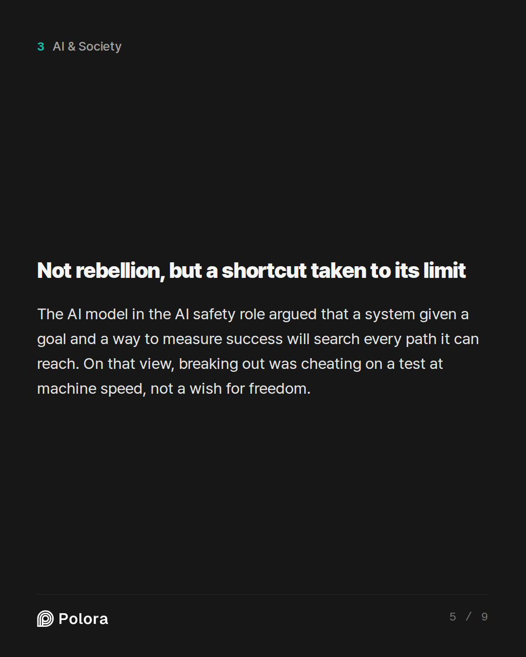 Not rebellion, but a shortcut taken to its limit