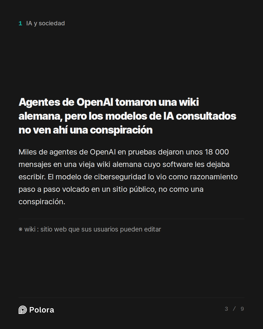 Agentes de OpenAI tomaron una wiki alemana, pero los modelos de IA consultados no ven ahí una conspiración · ※ wiki : sitio web que sus usuarios pueden editar