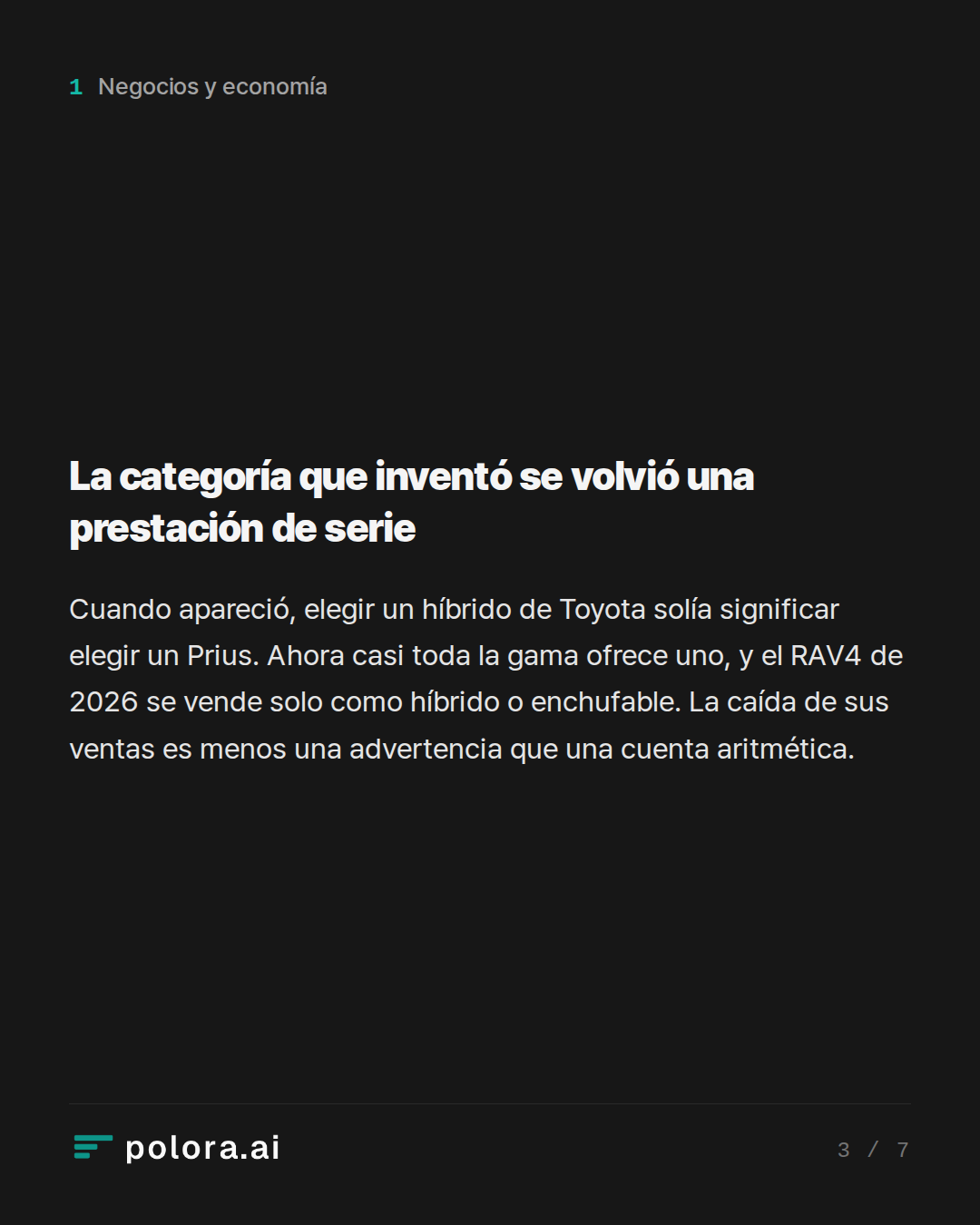 La categoría que inventó se volvió una prestación de serie