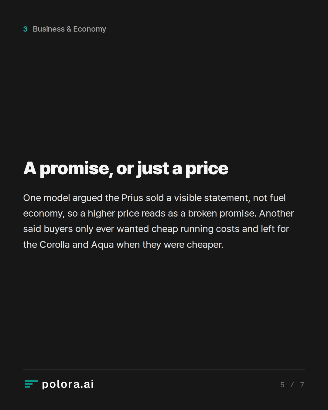 A promise, or just a price