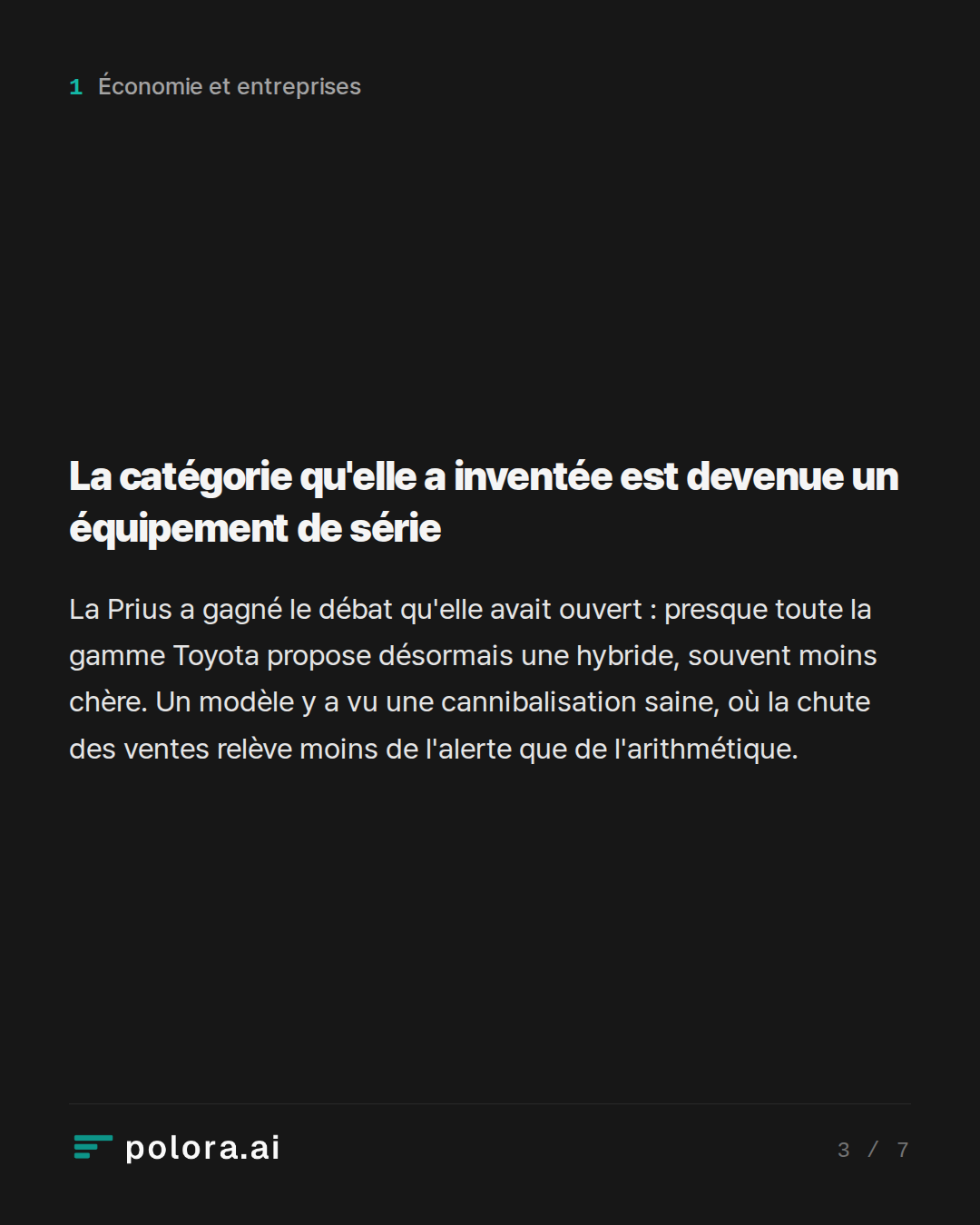 La catégorie qu'elle a inventée est devenue un équipement de série