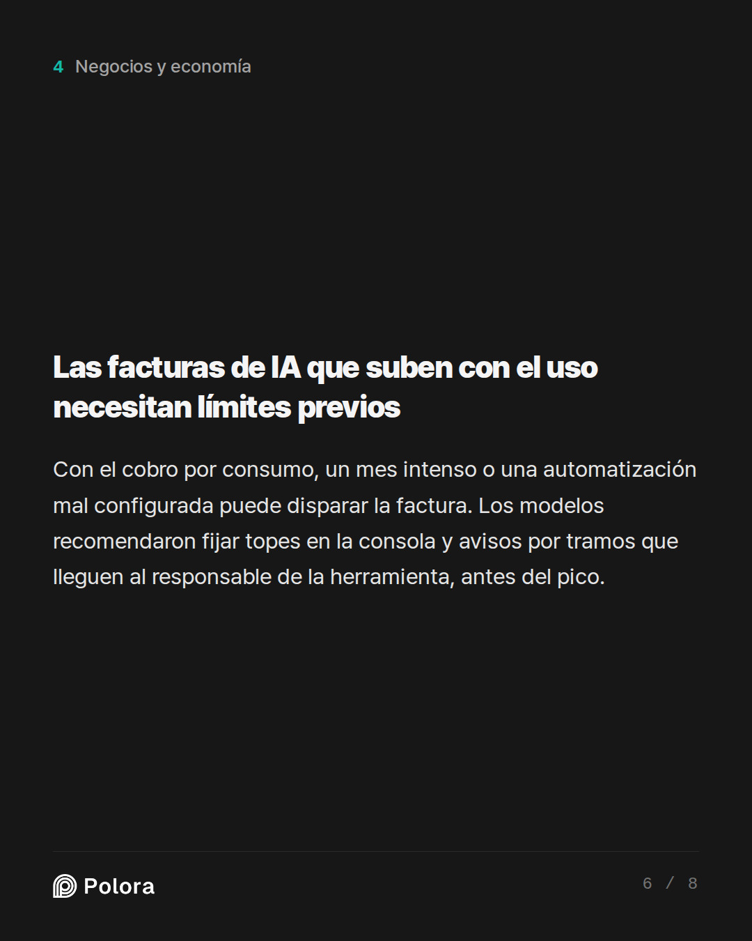 Las facturas de IA que suben con el uso necesitan límites previos