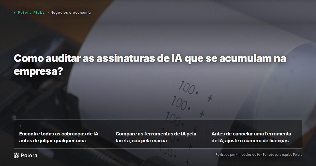 Como auditar as assinaturas de IA que se acumulam na empresa?