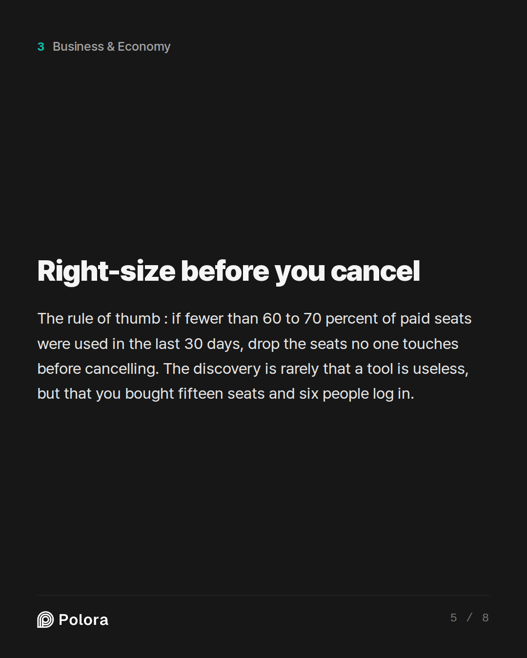 Right-size before you cancel