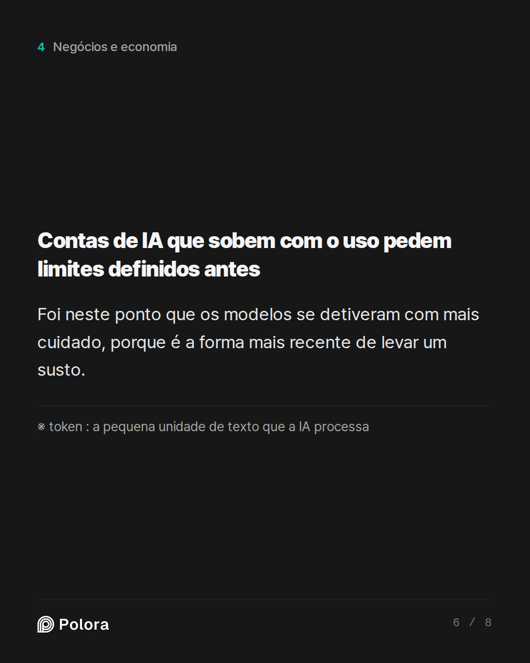 Contas de IA que sobem com o uso pedem limites definidos antes · ※ token : a pequena unidade de texto que a IA processa