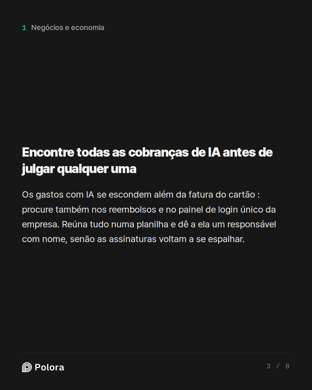 Encontre todas as cobranças de IA antes de julgar qualquer uma