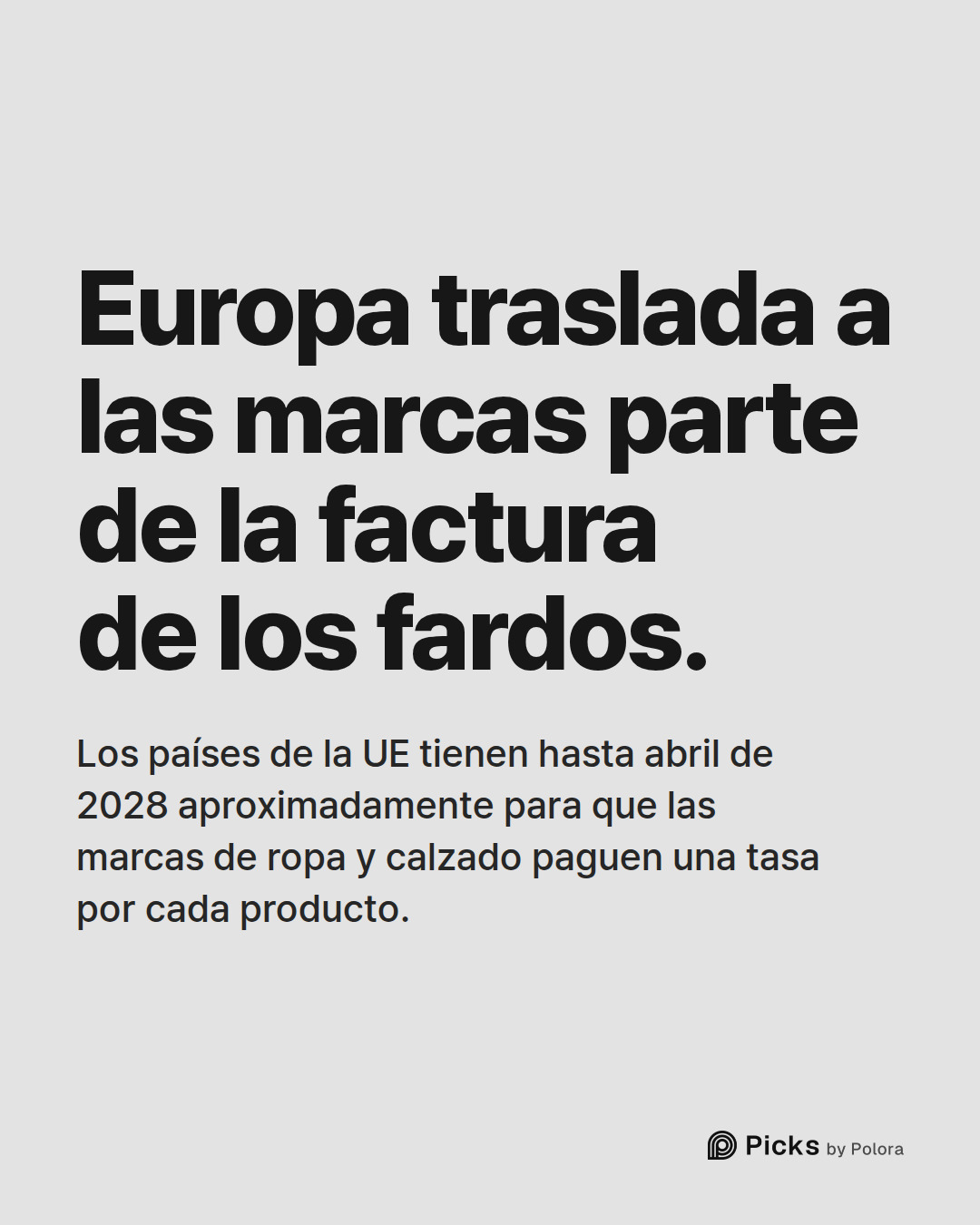 Europa traslada a las marcas parte de la factura de los fardos. · Los países de la UE tienen hasta abril de 2028 aproximadamente para que las marcas de ropa y calzado paguen una tasa por cada producto.