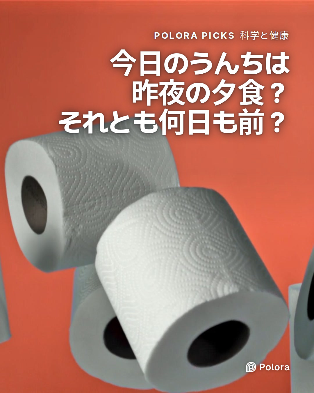 今日のうんちは昨夜の夕食？それとも何日も前？