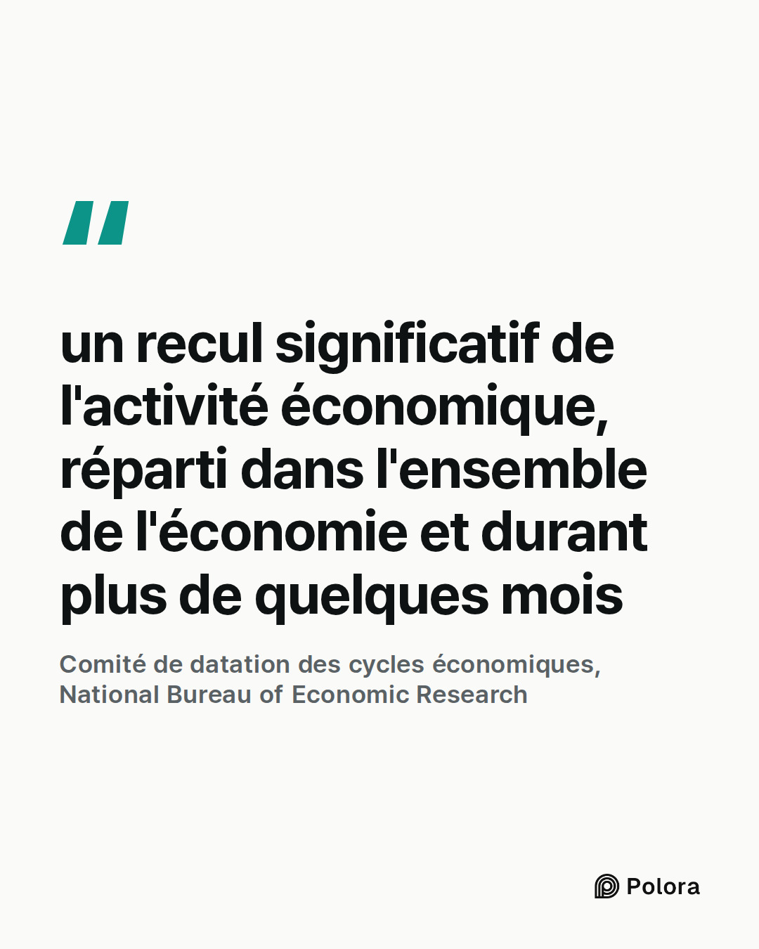 un recul significatif de l'activité économique, réparti dans l'ensemble de l'économie et durant plus de quelques mois · Comité de datation des cycles économiques, National Bureau of Economic Research