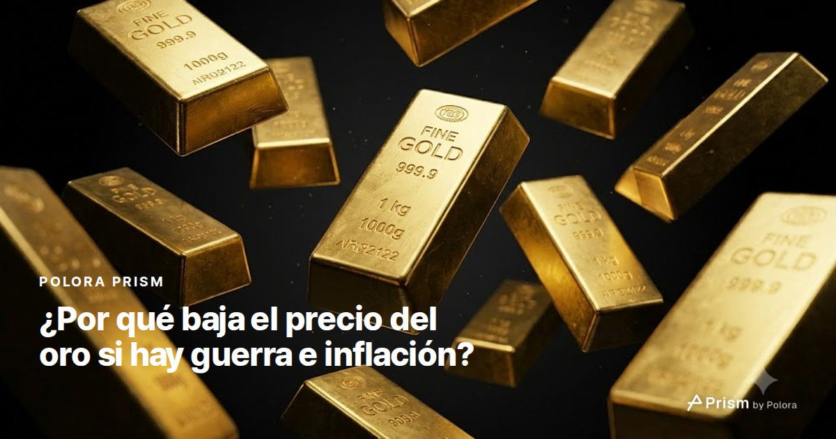 ¿Por qué baja el precio del oro si hay guerra e inflación?