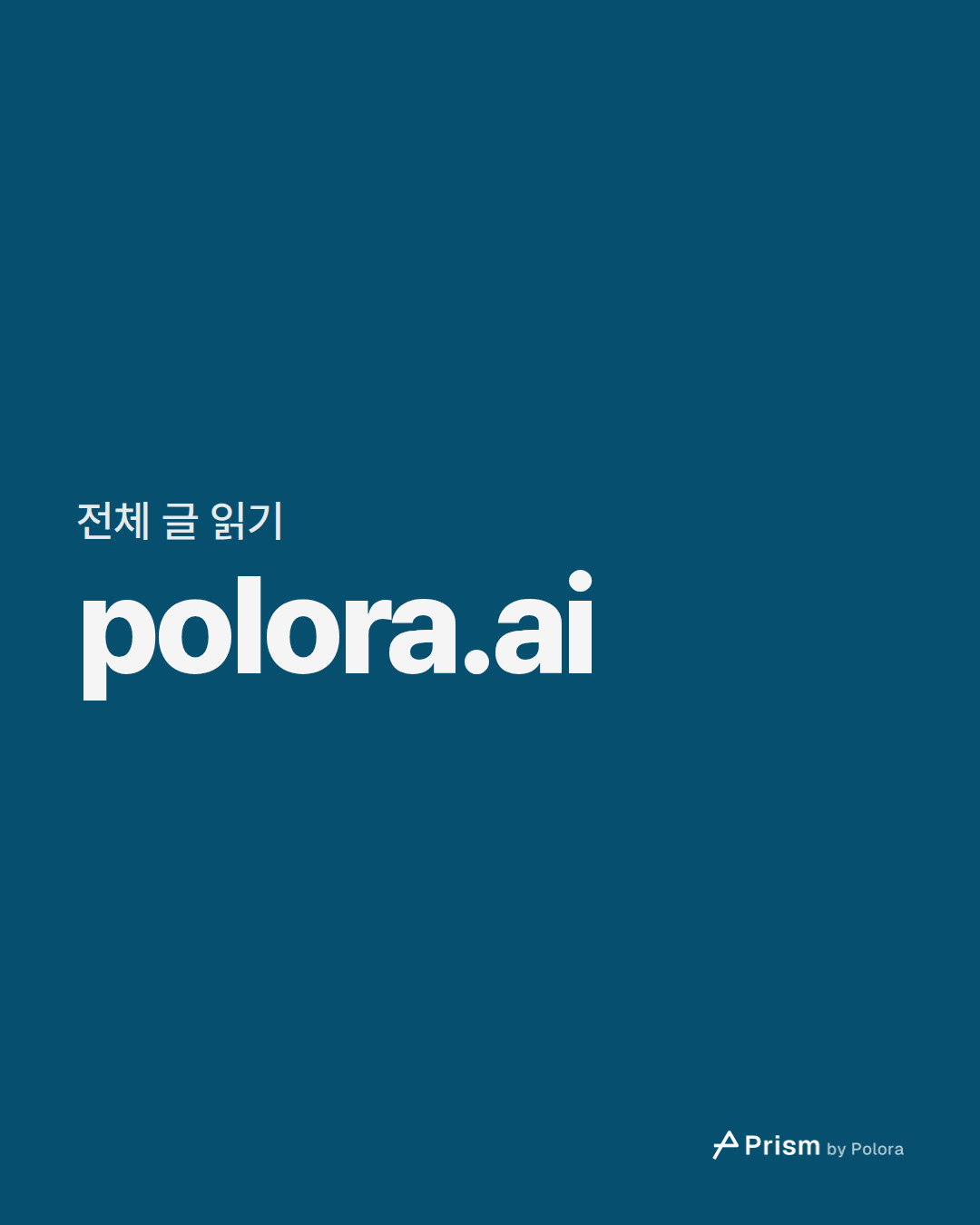 전체 글 읽기 · polora.ai