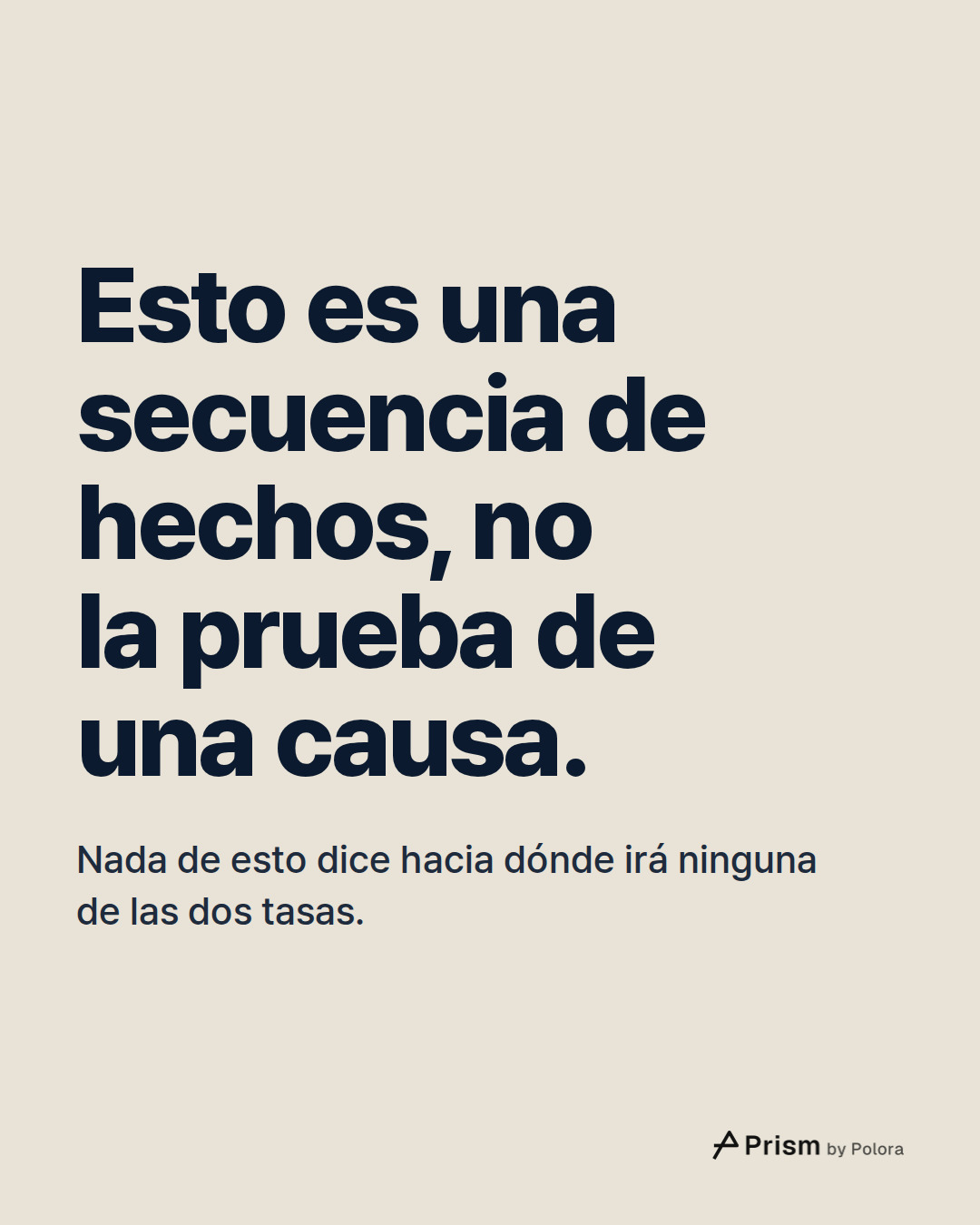 Esto es una secuencia de hechos, no la prueba de una causa. · Nada de esto dice hacia dónde irá ninguna de las dos tasas.