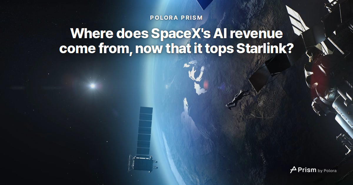 Where does SpaceX's AI revenue come from, now that it tops Starlink?