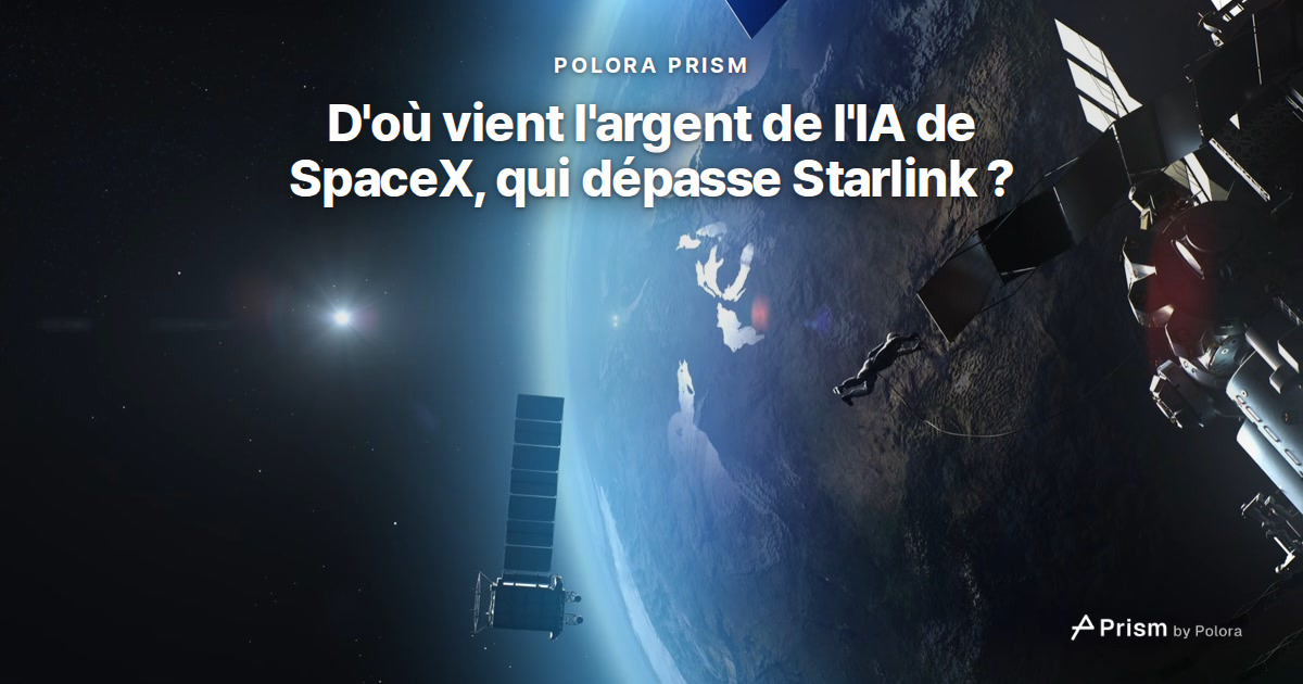 D'où viennent les revenus de SpaceX dans l'IA, qui dépassent désormais Starlink ?