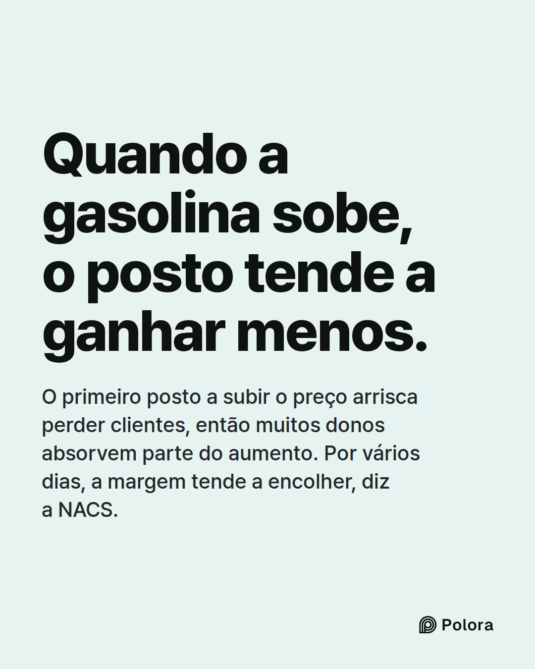 Quando a gasolina sobe, o posto tende a ganhar menos. · O primeiro posto a subir o preço arrisca perder clientes, então muitos donos absorvem parte do aumento. Por vários dias, a margem tende a encolher, diz a NACS.