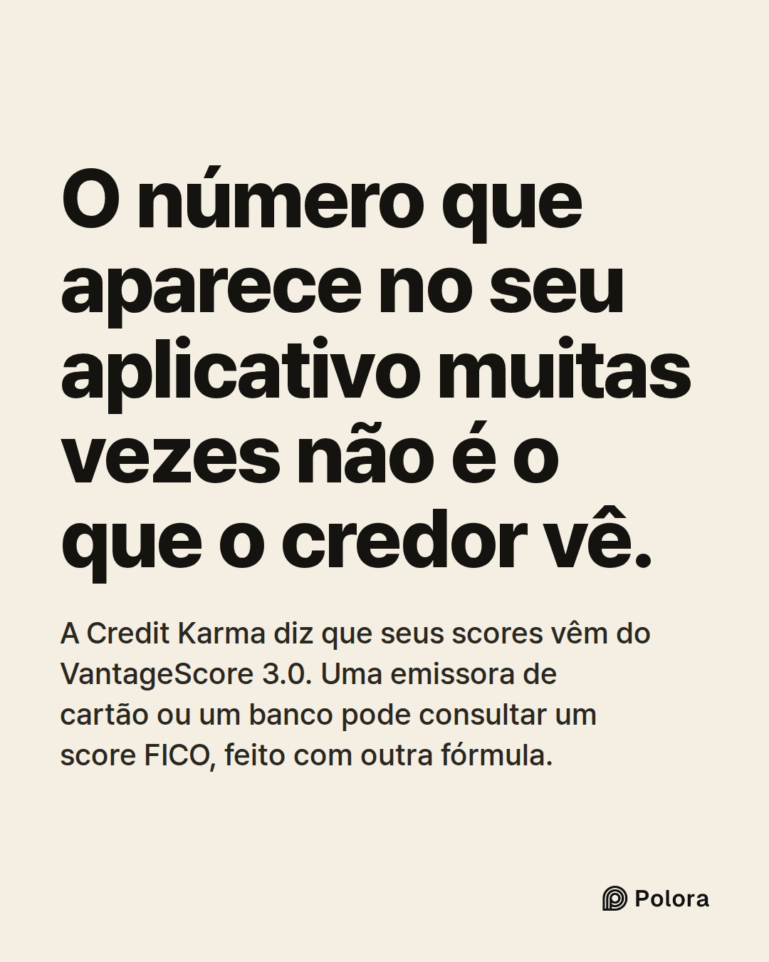 O número que aparece no seu aplicativo muitas vezes não é o que o credor vê. · A Credit Karma diz que seus scores vêm do VantageScore 3.0. Uma emissora de cartão ou um banco pode consultar um score FICO, feito com outra fórmula.